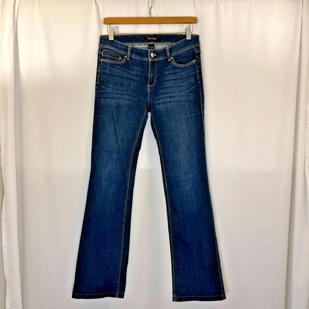 White House Black Market Jeans Womens Size 2S Blue Denim Boot Leg Jeans